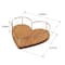 6 Pack: 9" Heart Shaped Tray with Wooden Base